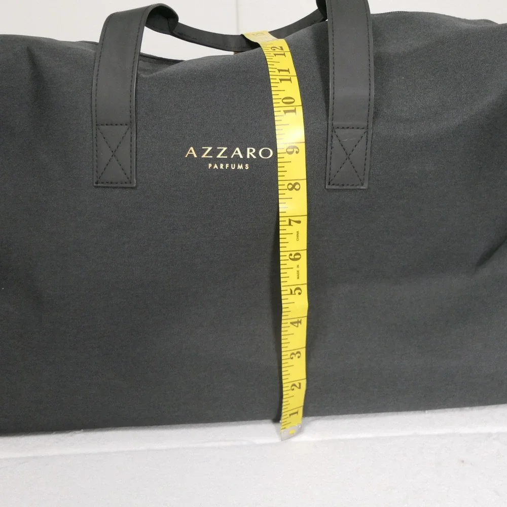 Azzaro Parfums Duffel Bag L Black Minimalist Travel Weekender Jetsetter Unisex